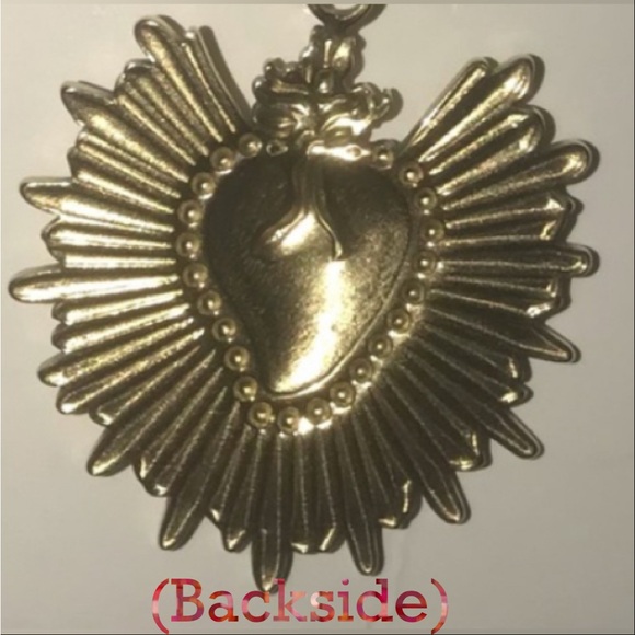 “Sacred Heart” Fiery Floral Radiating Bursting Jesus Mary Catholic Steel Earring - Picture 11 of 11